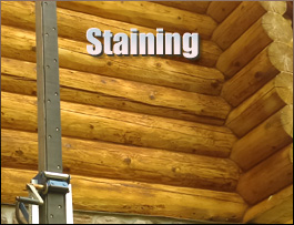  Concord, Virginia Log Home Staining